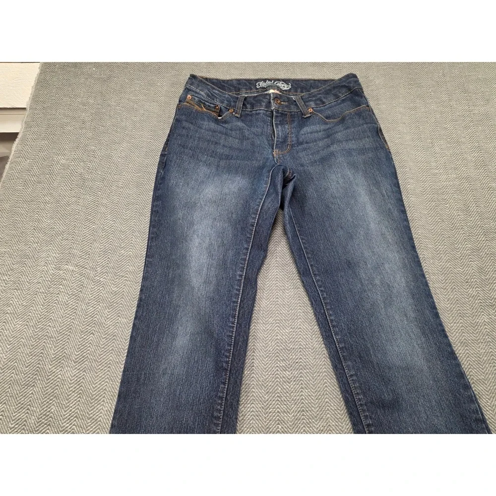 Faded Glory Womens Straight‎ Leg Blue Denim Jeans Size 12 Petite